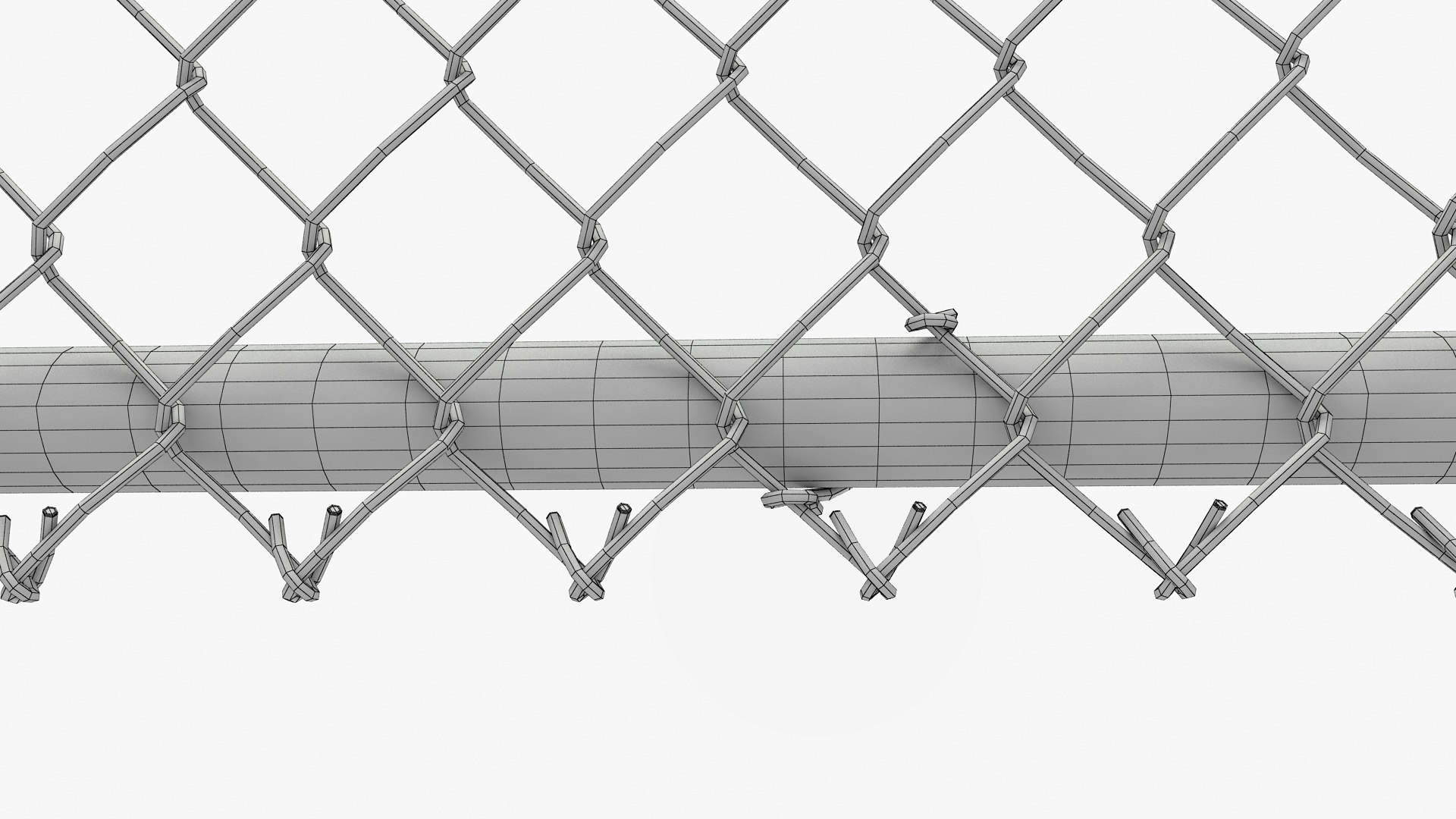 Chain Link Fence 3D Model - TurboSquid 1519188