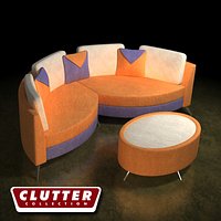 Furniture-Couch Retro 001