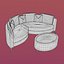 Furniture-Couch Retro 001