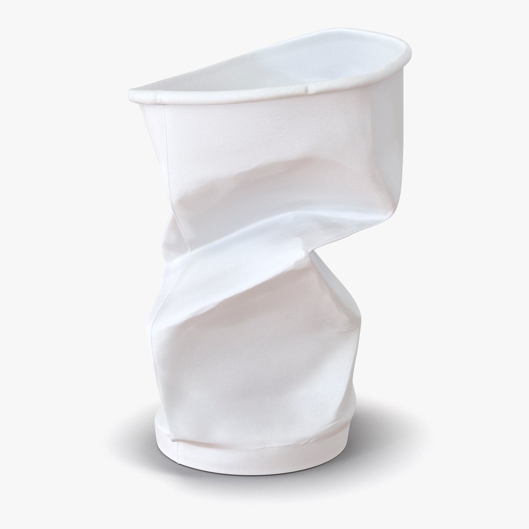Crumpled Drink Cup 3D model preview
