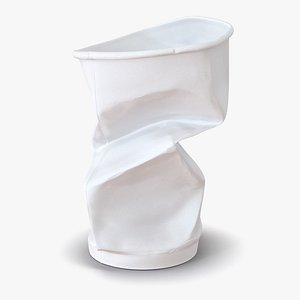 3d model crumpled drink cup