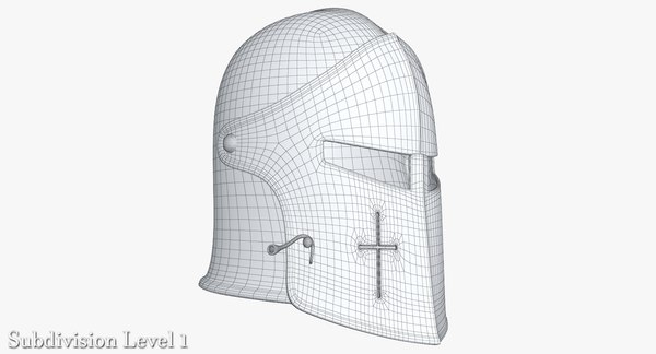 medieval helmet 4 3d model