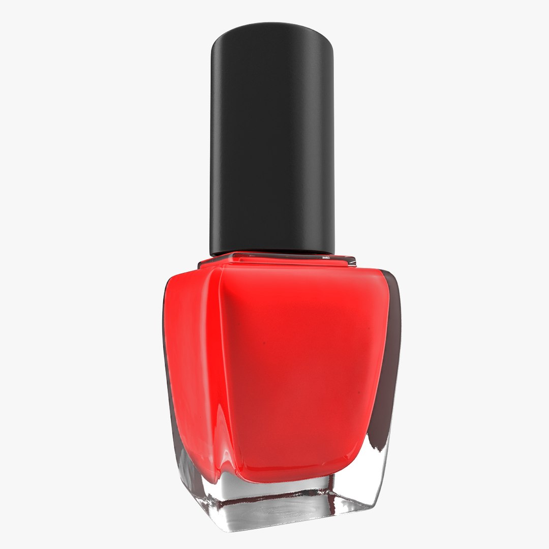 3d Red Nail Polish Model