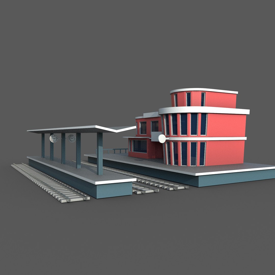3D Train Station 2 Game Ready Model - TurboSquid 2011475