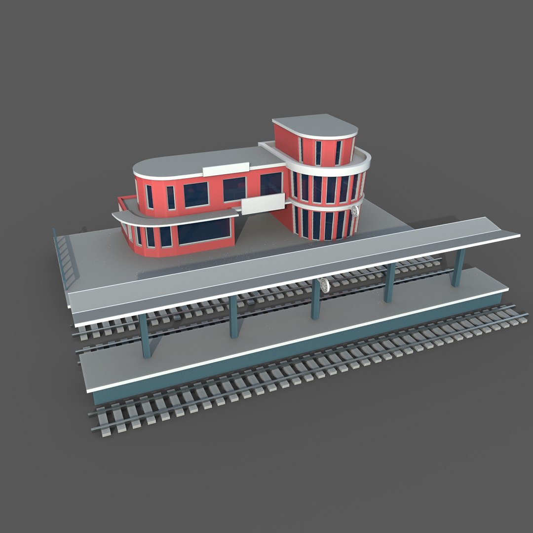 3D Train Station 2 Game Ready Model - TurboSquid 2011475