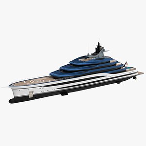 Deep Blue Superyacht 3D model