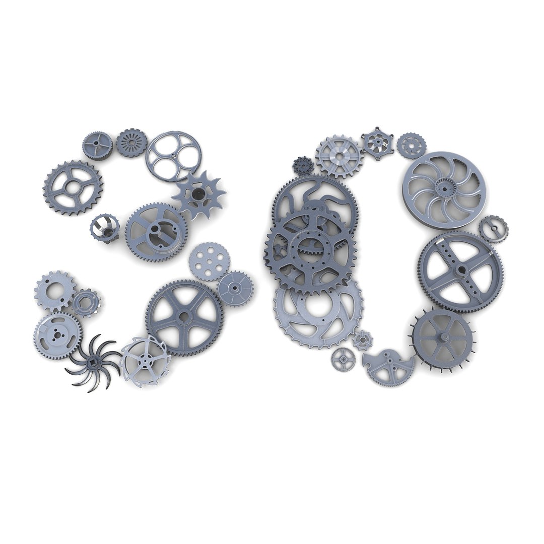 3d model of gears industrial