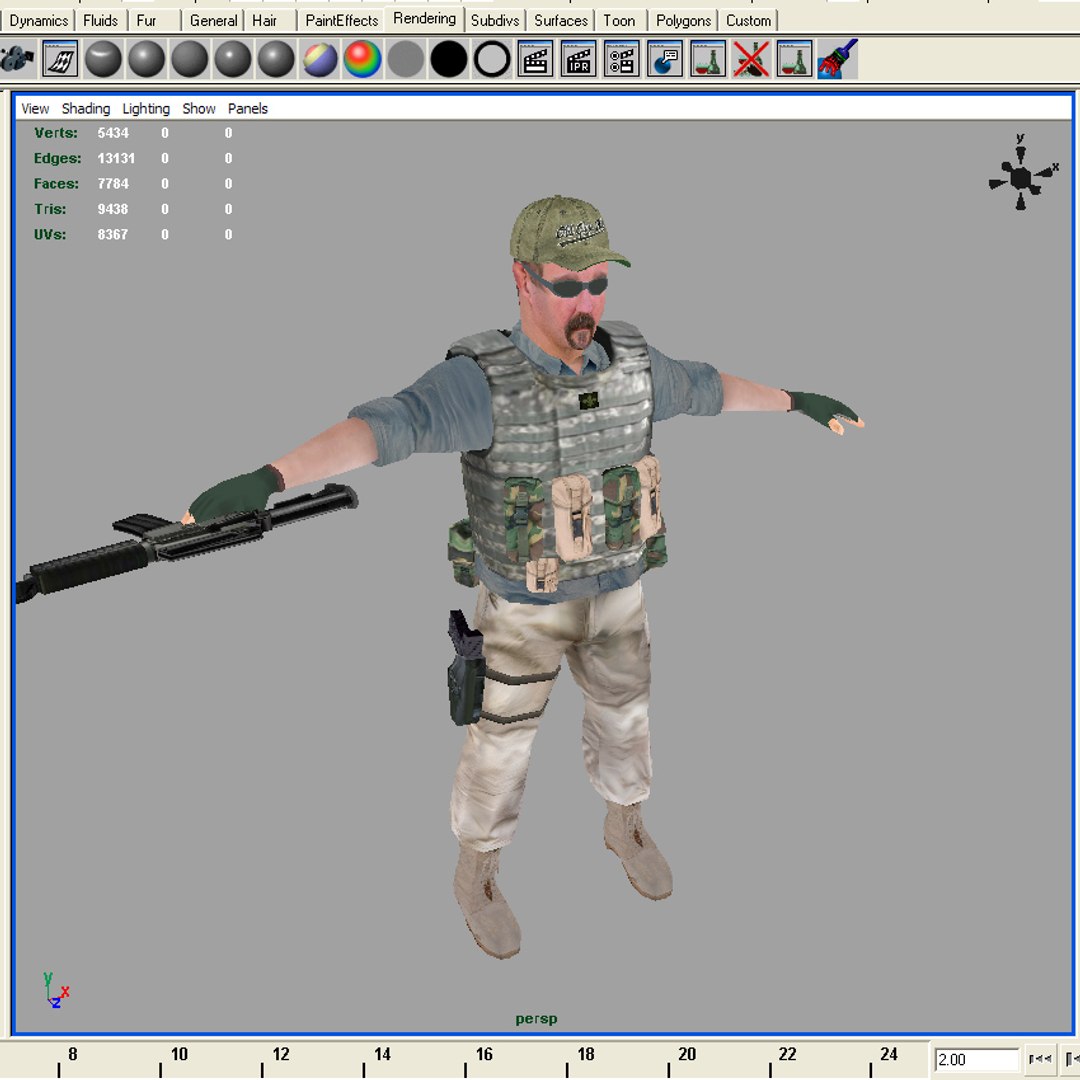 3d Model Military Rigged