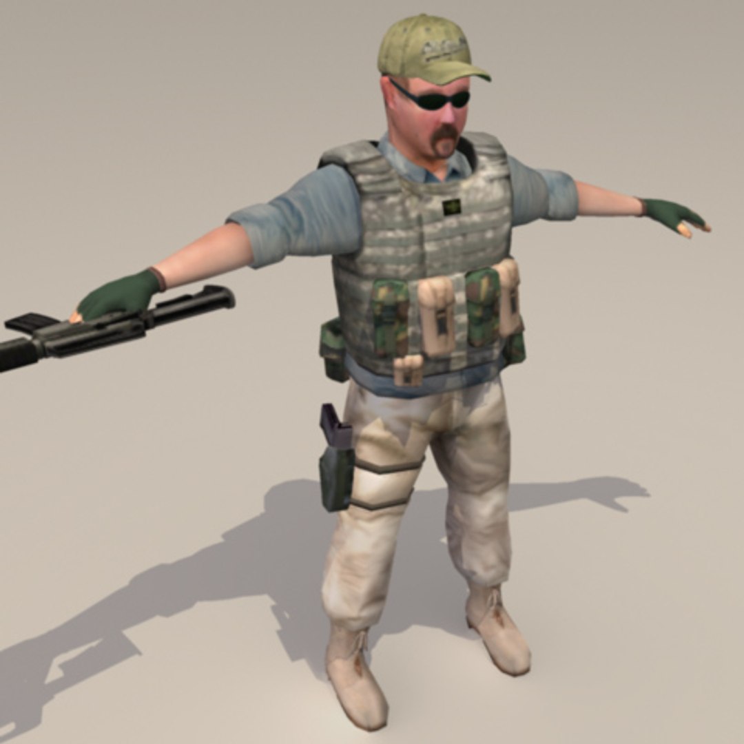 3d Model Military Rigged