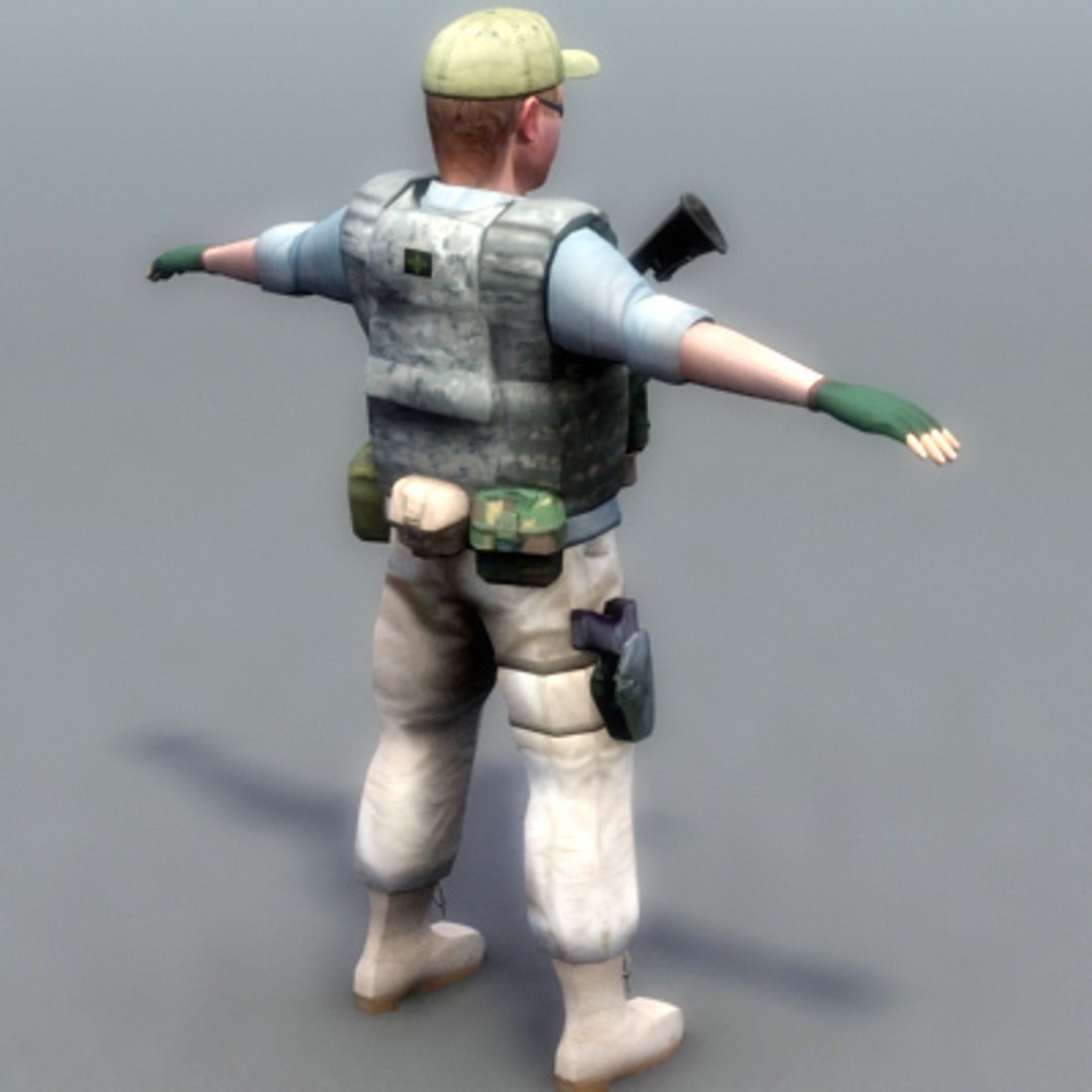 3d Model Military Rigged