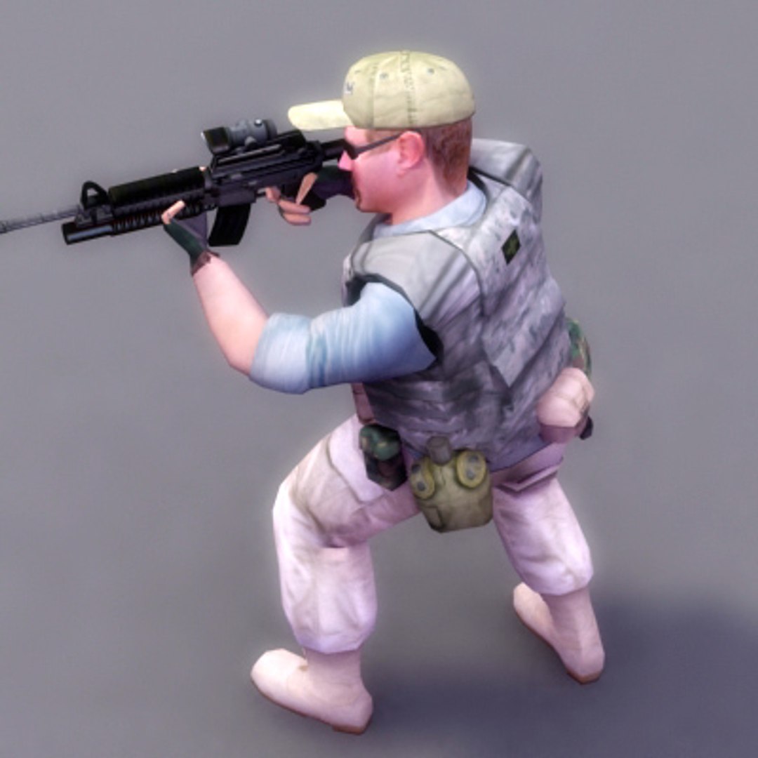 3d Model Military Rigged
