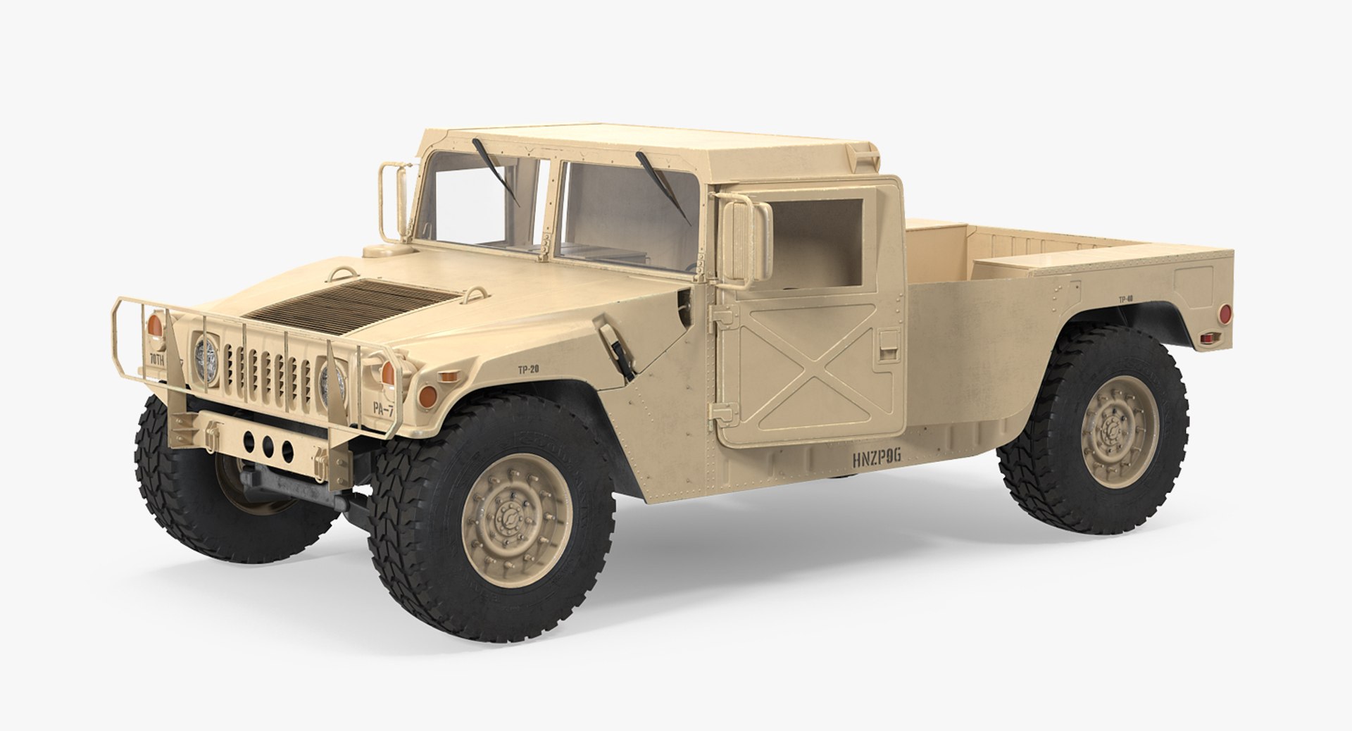 HMMWV M998 Desert 3D Model 3D model preview