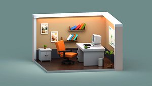 Isometric Study Room 3D model