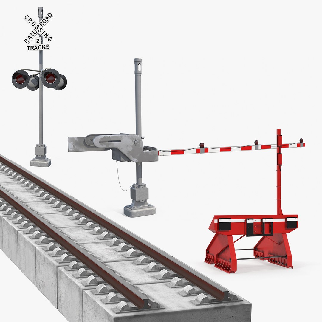 Railroad Infrastructure Collection 2 3D model preview