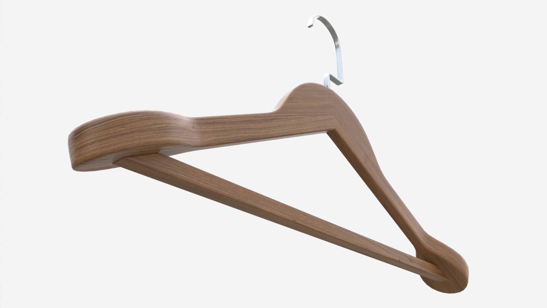 Hanger For Clothes Wooden 01 Dark 3D Model - TurboSquid 1967566
