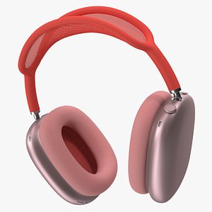 3D model headphones pink phone
