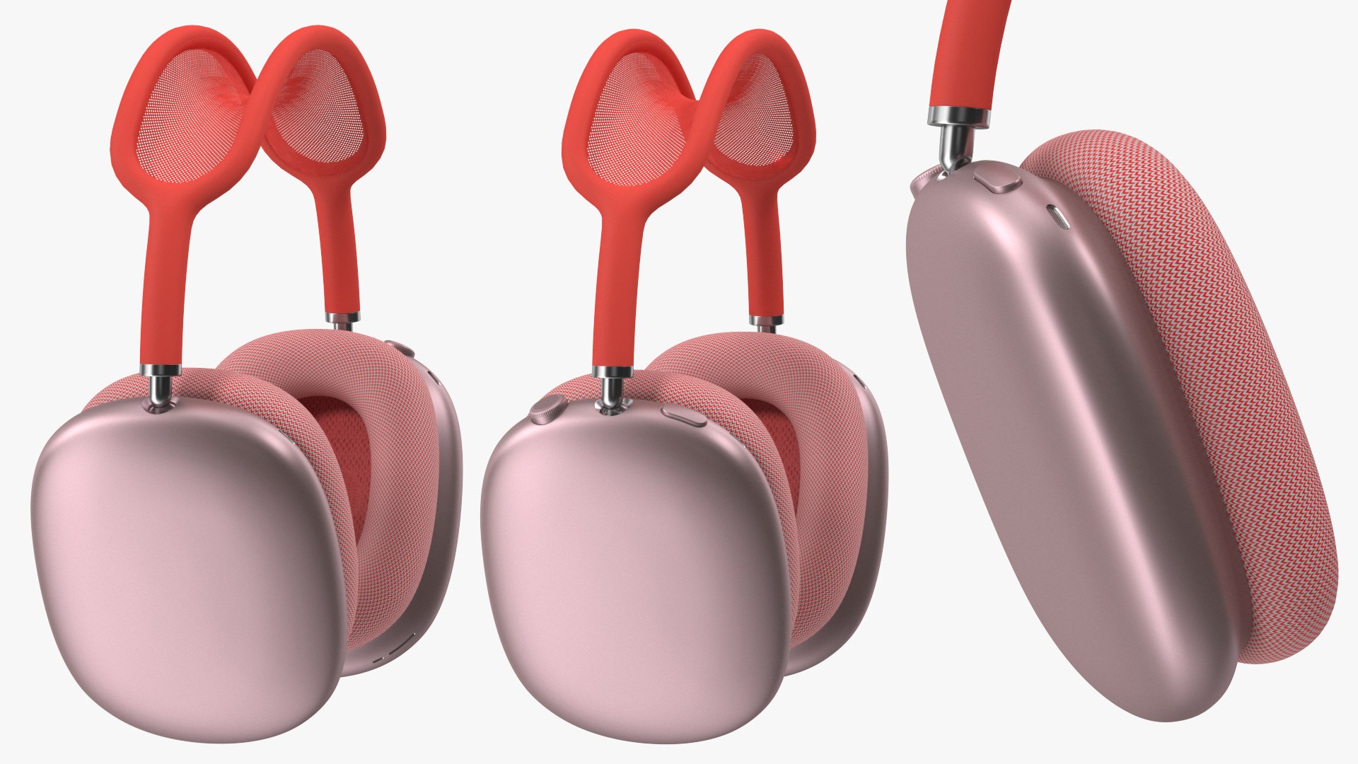 AirPods Max Headphones Pink 3D model preview