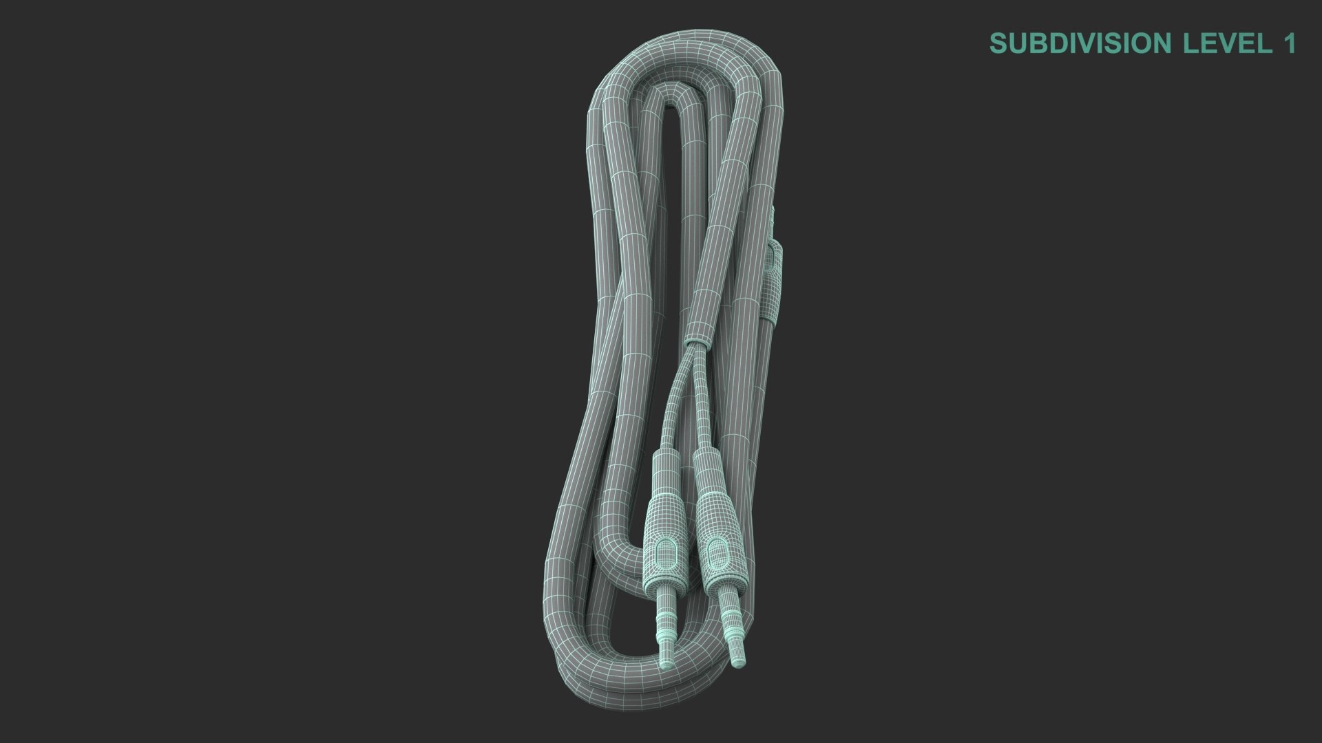 3D model Aux Cable https://p.turbosquid.com/ts-thumb/7e/jnQTMi/wS/wireframe0005/jpg/1708587011/1920x1080/fit_q87/9ed805321805b4efa672a12afee9fe722bd0d4ef/wireframe0005.jpg