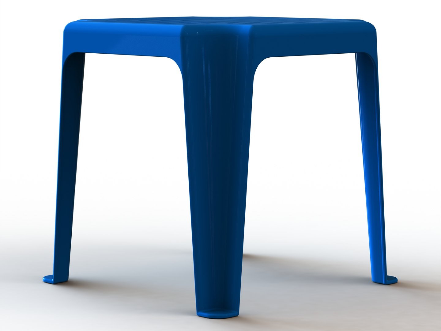 3D Blue Stackable Plastic Outdoor Side Table model - TurboSquid 2159777