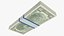 3D dollars banknotes stacks bills model