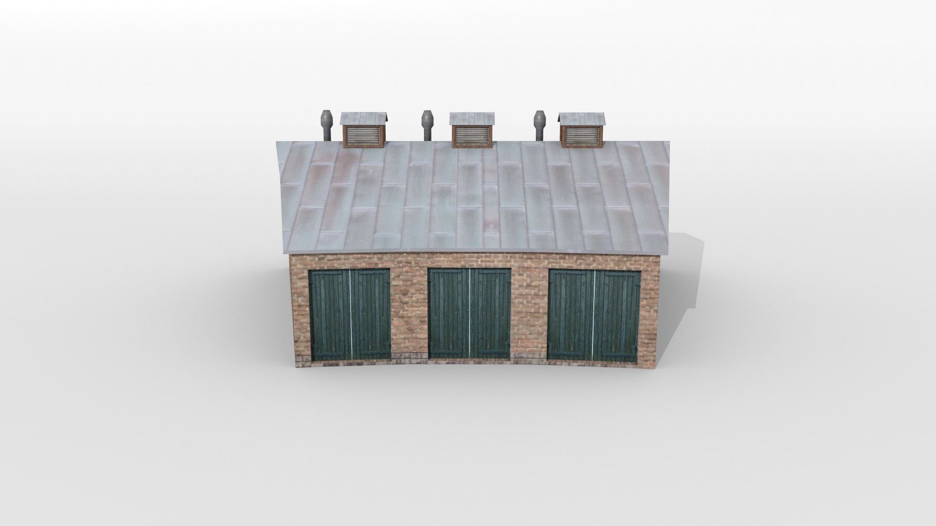 3D Historical Train Shed - TurboSquid 1528148