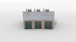 3D historical train shed