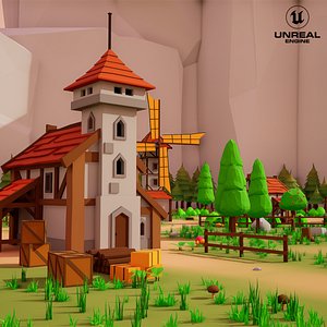 Low Poly Nature Mediaval Style Pack