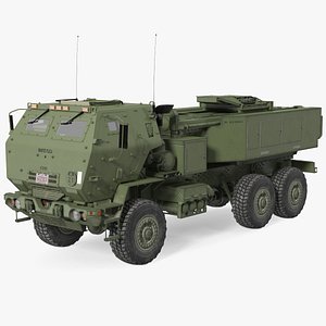 M142 High Mobility Artillery Rocket System Green Rigged