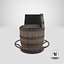 Barrel Bar Chair Dirty