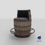 Barrel Bar Chair Dirty