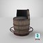 Barrel Bar Chair Dirty