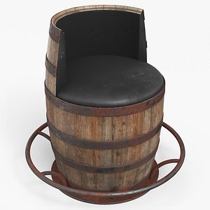 Barrel Bar Chair Dirty