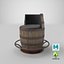 Barrel Bar Chair Dirty