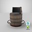 Barrel Bar Chair Dirty