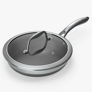 HexClad Hybrid Nonstick Pan with Lid 8-inch model