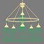Canopy Designs Small Sara Glass Chandelier