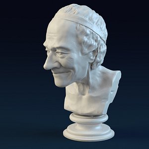 3d model voltaire bust