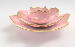 Flower plate set model