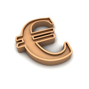 3ds gold euro currency sign