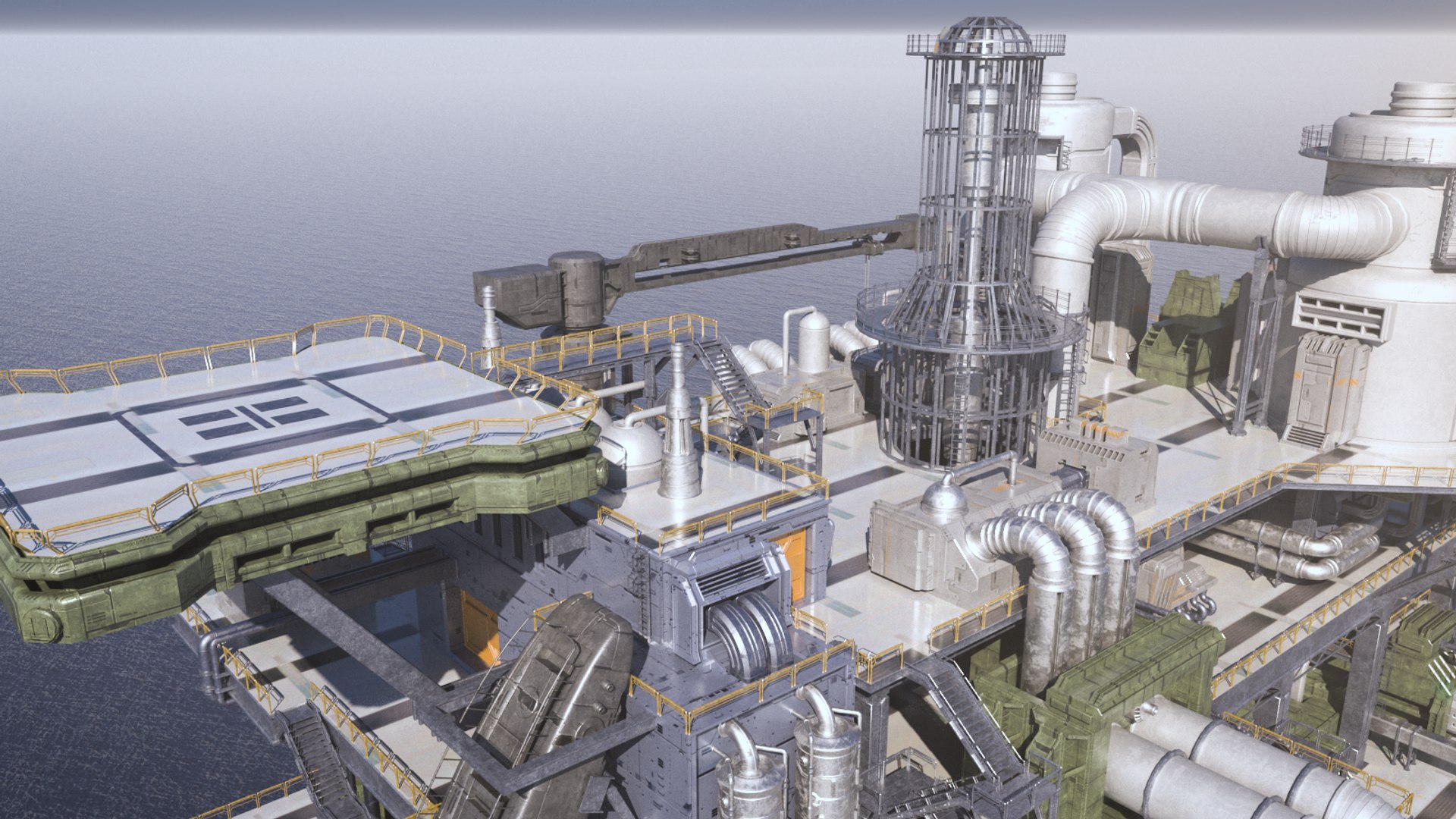 3D Sci-fi Oilrig - TurboSquid 2186659