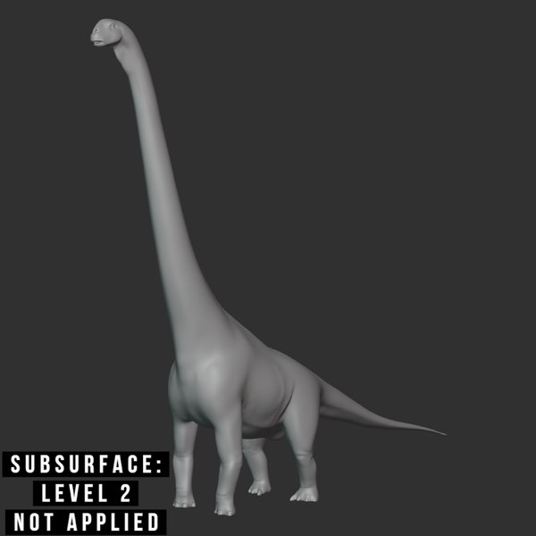 3D model Omeisaurus Basemesh Low Poly