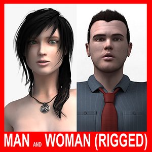 max realistic man woman rigged
