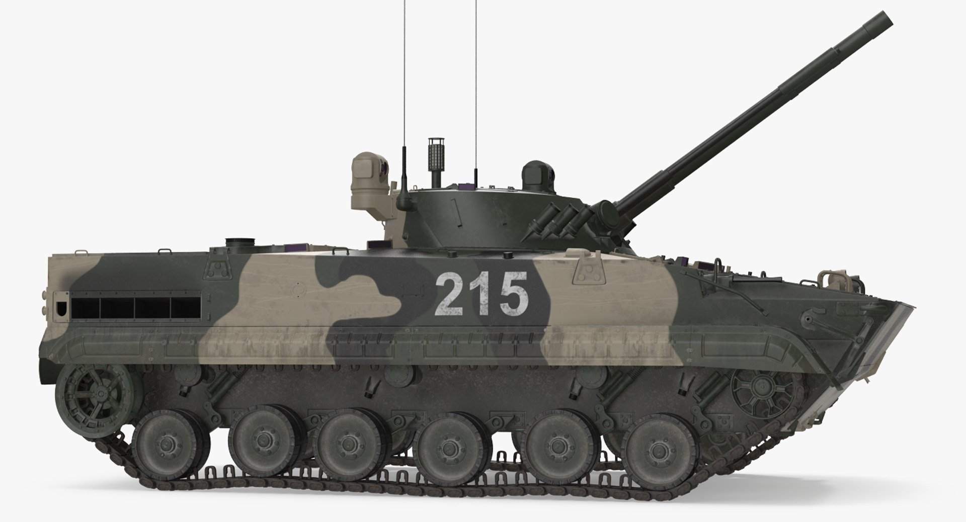 Infantry Fighting Vehicle BMP-3 Rigged 3D Model 3D model preview