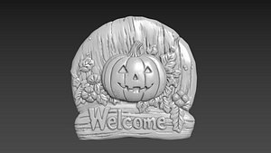 3D model Pumpkin Halloween Relief