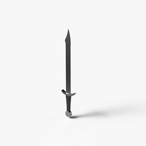 3D Falchion - Lowpoly Textured and Colorbased model