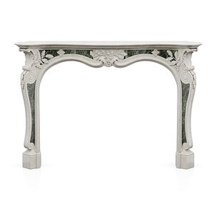 fireplace rare marble Rococo 3D model