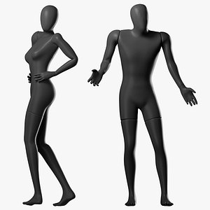 Rigged Male and Female Mannequin