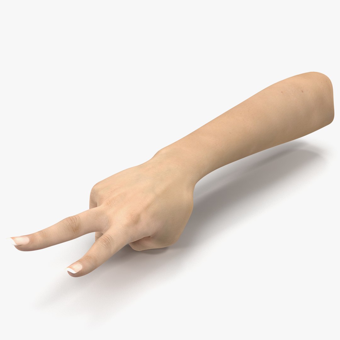 Female Hand 3 Pose 2 3D model preview
