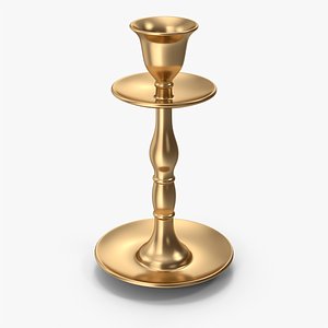 3D model Gold Candle Holder