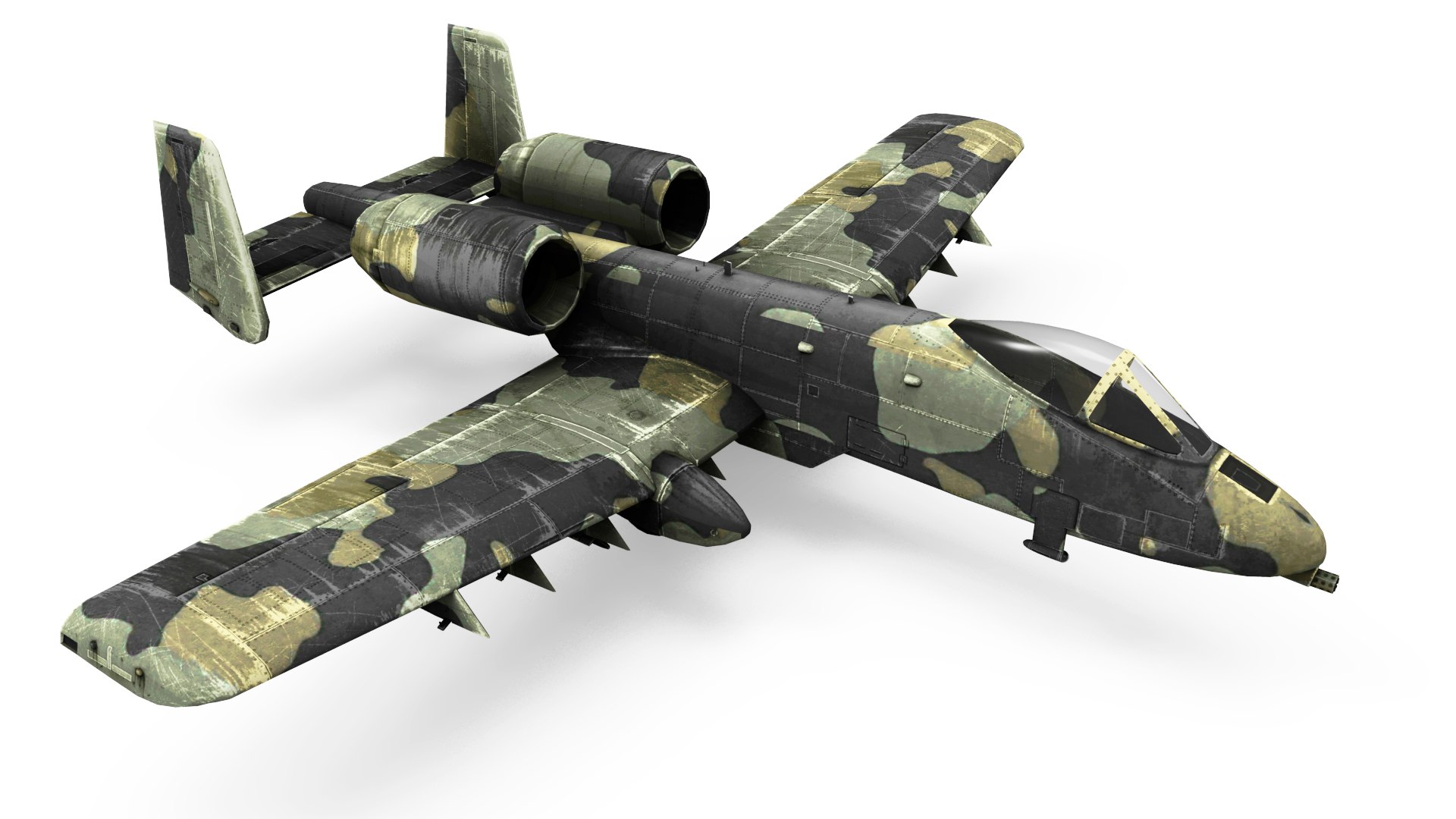 Attack aircraft A-10 Thunderbolt II 3D model https://p.turbosquid.com/ts-thumb/7f/Uu2jr1/kO/06/jpg/1630676921/1920x1080/fit_q87/fcce8379bd8e1b0d7fc2bb12d543f62381d6368c/06.jpg